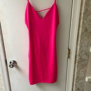 Sexy Barbie pink mini dress